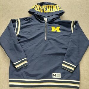 Pink By VS Michigan Wolverines Jacket Oversized FITS S M L Hooded Windbreaker